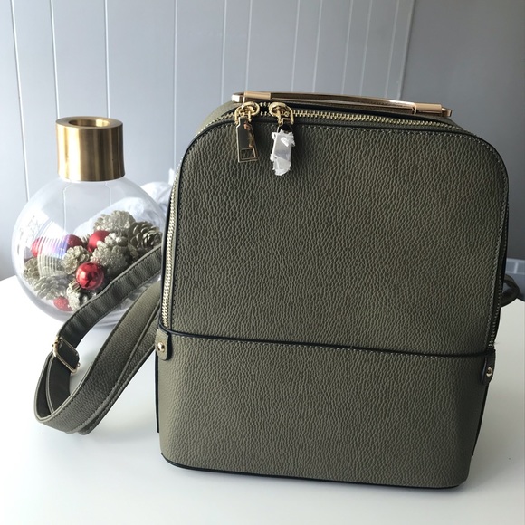 Leather backpack purse main image 4